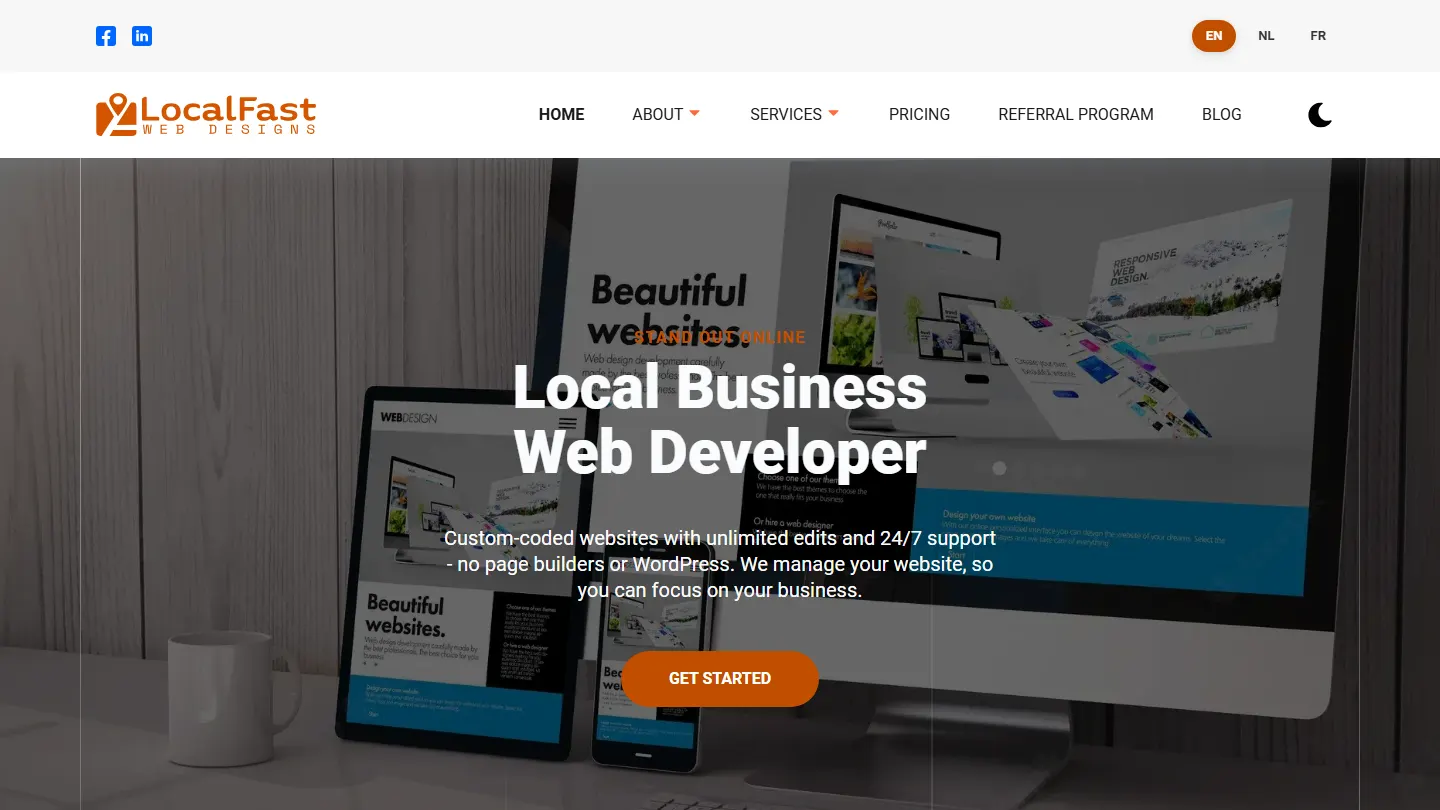 An example website for studios and agencies